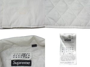Supreme MM6 Maison Marvel Padded Shirt シュプリーム メゾンマルジェラ シャツジャケット サイズL 24SS ホワイト コットン 美品 中古 67390 