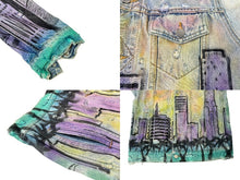 Load image into Gallery viewer, AMIRI アミリ HOLLYWOOD LOGO ハリウッド ロゴ デニムジャケット Gジャン コットン ブルー マルチカラー サイズM 美品 中古 67392