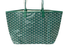 Load image into Gallery viewer, 新品未使用 GOYARD ゴヤール サンルイPM トートバッグ STLOUIPMLTY09CL09P PVC レザー ヘリンボーン グリーン 中古 67396