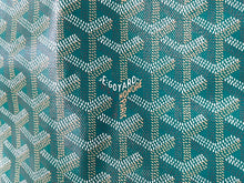 Load image into Gallery viewer, 新品未使用 GOYARD ゴヤール サンルイPM トートバッグ STLOUIPMLTY09CL09P PVC レザー ヘリンボーン グリーン 中古 67396