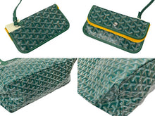 Load image into Gallery viewer, 新品未使用 GOYARD ゴヤール サンルイPM トートバッグ STLOUIPMLTY09CL09P PVC レザー ヘリンボーン グリーン 中古 67397