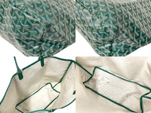 Load image into Gallery viewer, 新品未使用 GOYARD ゴヤール サンルイPM トートバッグ STLOUIPMLTY09CL09P PVC レザー ヘリンボーン グリーン 中古 67397