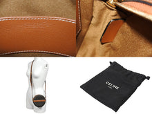 Load image into Gallery viewer, 新品未使用 CELINE セリーヌ ラウンドパース ショルダーバッグ ブラウン トリオンフ キャンバス 10G342CAM ゴールド金具 中古 67399