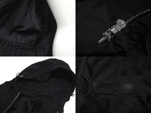 新品同様 CHROME HEARTS クロムハーツ U PUDDLES フルパッジ ダガージップ ナイロンモッズコート クロスボール ブラック サイズM 中古 4c073999