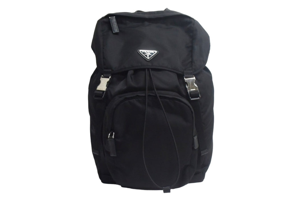 PRADA プラダ リュック バックパック リュックサック トライアングルロゴ マルチナイロンカラー シルバー 2VZ135 美品 中古 67408 正規品