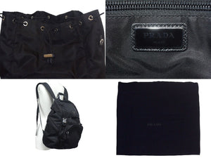 PRADA プラダ リュック バックパック リュックサック トライアングルロゴ マルチナイロンカラー シルバー 2VZ135 美品 中古 67408 正規品