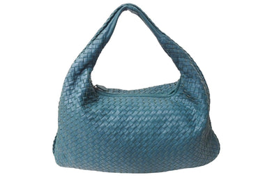 BOTTEGAVENETA ボッテガヴェネタ イントレチャート ショルダーバッグ ホーボー 115654 V0016 3872 グリーン 美品 中古 67410