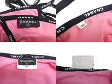 Load image into Gallery viewer, CHANEL シャネル スイムウェア 水着 ビキニ 36 ピンク×ブラック ナイロン×スパンデックス ロゴ 中古 4c067413