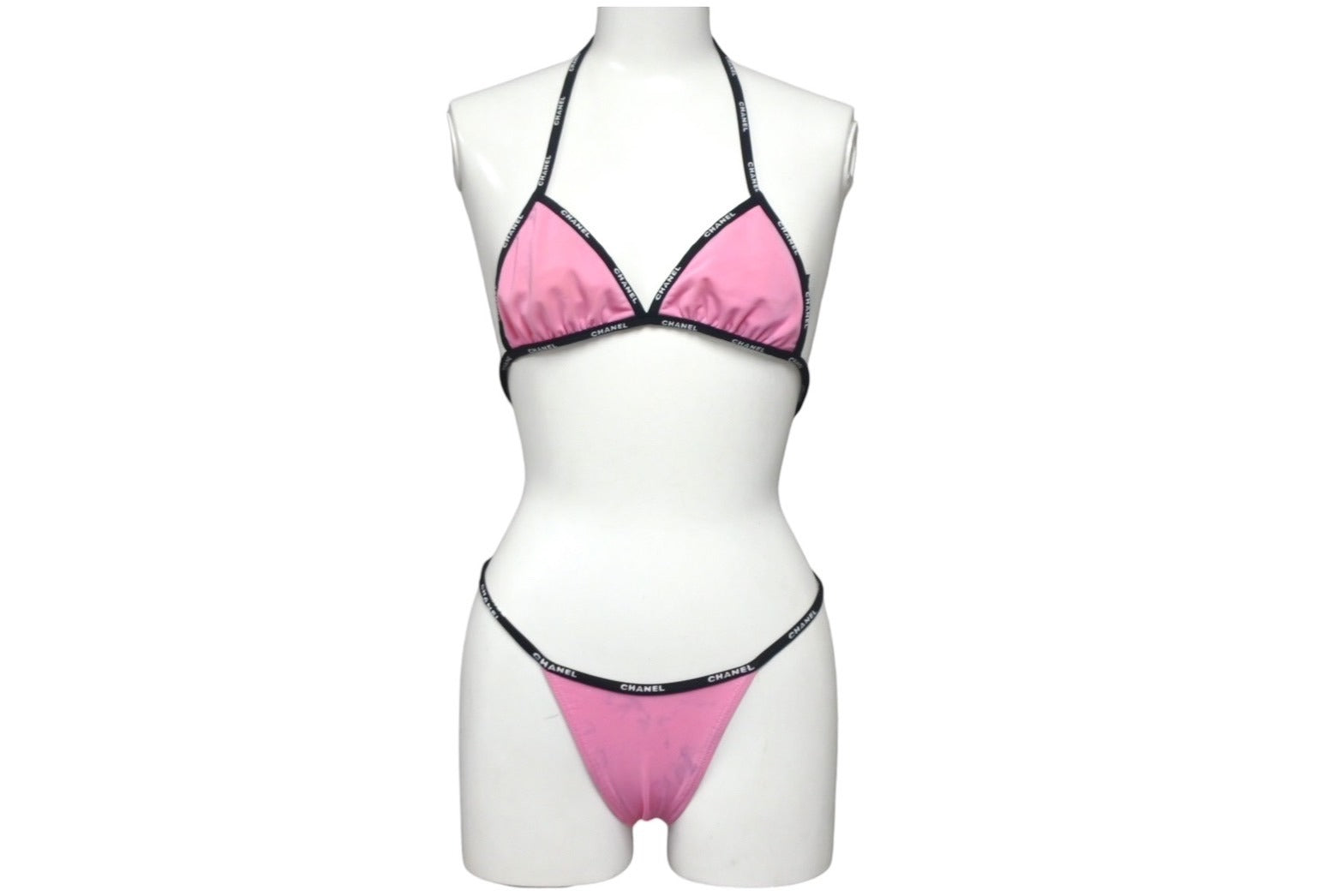 水色シャネル水着 即日発送】SALE！【ビキニ】【水着】フロントレースアップパネル