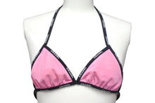 Load image into Gallery viewer, CHANEL シャネル スイムウェア 水着 ビキニ 36 ピンク×ブラック ナイロン×スパンデックス ロゴ 中古 4c067413