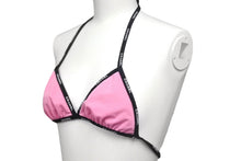 Load image into Gallery viewer, CHANEL シャネル スイムウェア 水着 ビキニ 36 ピンク×ブラック ナイロン×スパンデックス ロゴ 中古 4c067413