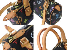 Load image into Gallery viewer, 極美品 LOUIS VUITTON ルイ ヴィトン 村上隆 ミニ スピーディ ハンドバッグ モノグラム ノワール M92644 マルチカラー 中古 67413