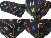 Load image into Gallery viewer, 極美品 LOUIS VUITTON ルイ ヴィトン 村上隆 ミニ スピーディ ハンドバッグ モノグラム ノワール M92644 マルチカラー 中古 67413