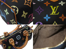 Load image into Gallery viewer, 極美品 LOUIS VUITTON ルイ ヴィトン 村上隆 ミニ スピーディ ハンドバッグ モノグラム ノワール M92644 マルチカラー 中古 67413