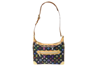 LOUIS VUITTON ルイ ヴィトン 村上隆 ブローニュ モノグラムマルチカラー ショルダーバッグ M92638 黒 ノワール 美品 中古 67416