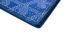 画像をギャラリービューアに読み込む, 極美品 GOYARD ゴヤール グルネル パスポートケース GRENELPMLTY10CL10X ヘリンボーン柄 ブルー PVC レザー 中古 67417