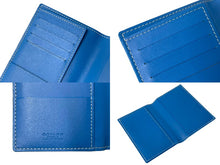 画像をギャラリービューアに読み込む, 極美品 GOYARD ゴヤール グルネル パスポートケース GRENELPMLTY10CL10X ヘリンボーン柄 ブルー PVC レザー 中古 67417