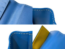画像をギャラリービューアに読み込む, 極美品 GOYARD ゴヤール グルネル パスポートケース GRENELPMLTY10CL10X ヘリンボーン柄 ブルー PVC レザー 中古 67417