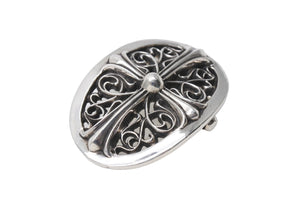 CHROME HEARTS クロムハーツ BUCKL OVAL CROSS1.5 1.5クラシック オーバルクロス バックル スターリングシルバー 美品 中古 67418