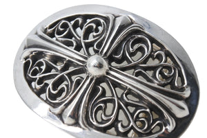CHROME HEARTS クロムハーツ BUCKL OVAL CROSS1.5 1.5クラシック オーバルクロス バックル スターリングシルバー 美品 中古 67418