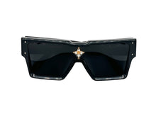Load image into Gallery viewer, LOUIS VUITTON ルイヴィトン サングラス サイクロン Z1578E モノグラムフラワー アセテート スワロフスキー ブラック 美品 中古 67420