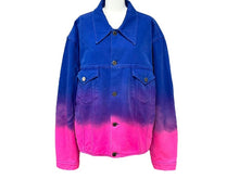 Load image into Gallery viewer, 極美品 LouisVuitton ルイヴィトン 2022SS クロップドグラディエントデニムジャケット ブルー ピンク サイズ54 中古 67422