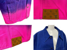 Load image into Gallery viewer, 極美品 LouisVuitton ルイヴィトン 2022SS クロップドグラディエントデニムジャケット ブルー ピンク サイズ54 中古 67422
