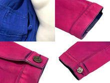 Load image into Gallery viewer, 極美品 LouisVuitton ルイヴィトン 2022SS クロップドグラディエントデニムジャケット ブルー ピンク サイズ54 中古 67422