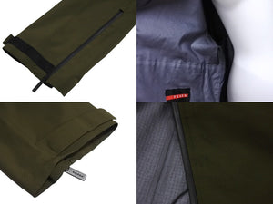 PRADA GORE-TEX プラダ ゴアテックス ダウンジャケット リネアロッサ コート サイズM ナイロン カーキ 美品 中古 67424 