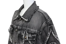 Load image into Gallery viewer, THUGCLUB サグクラブ Tribal Denim Jacket トライバルデニムジャケット コットン グレー シルバー金具 サイズ1 美品 中古 67425