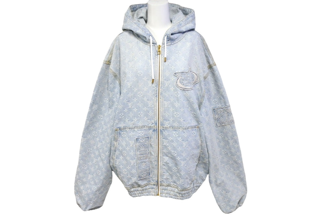 LOUIS VUITTON ルイヴィトン × NBA コラボ ジップスルーフーディ ブルゾン ジャケット 52 RM212 UZD HLA01W 美品 中古 67427