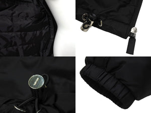 PRADA プラダ パファーダウンジャケット Re ナイロン トライアングルロゴ SGN955 S 191 1WQ9 ブラック 44 フード欠品 美品 中古 67428 