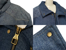 Load image into Gallery viewer, LOUISVUITTON ルイヴィトン モノグラム パデッド パファー デニムジャケット インディゴ ブルー 23SS サイズ52 美品 中古 67429
