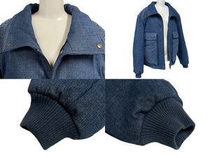 LOUISVUITTON ルイヴィトン モノグラム パデッド パファー デニムジャケット インディゴ ブルー 23SS サイズ52 美品 中古 67429