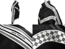 Load image into Gallery viewer, 極美品 LouisVuitton ルイヴィトン トラックジャケット LVロゴ ダミエライン 22SS RM221 185 HML61E ラムスキン ブラック S 中古 67430