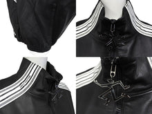Load image into Gallery viewer, 極美品 LouisVuitton ルイヴィトン トラックジャケット LVロゴ ダミエライン 22SS RM221 185 HML61E ラムスキン ブラック S 中古 67430