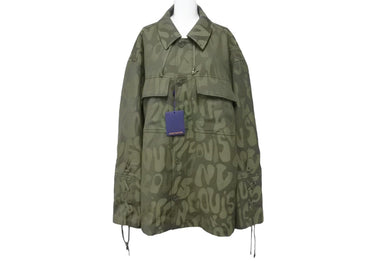 新品未使用 LOUIS VUITTON ルイヴィトン レース ウール オーバーシャツ ミリタリー ジャケット サイズ50 RM231M S70 HOB02E グリーン 中古 67431