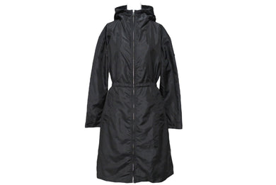 PRADA プラダ トライアングルプレート ロングコート ナイロン 2022 ブラック サイズ36 291788 R201 1060 美品 中古 67432 