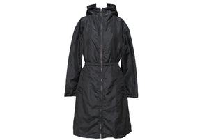 PRADA プラダ トライアングルプレート ロングコート ナイロン 2022 ブラック サイズ36 291788 R201 1060 美品 中古 67432 