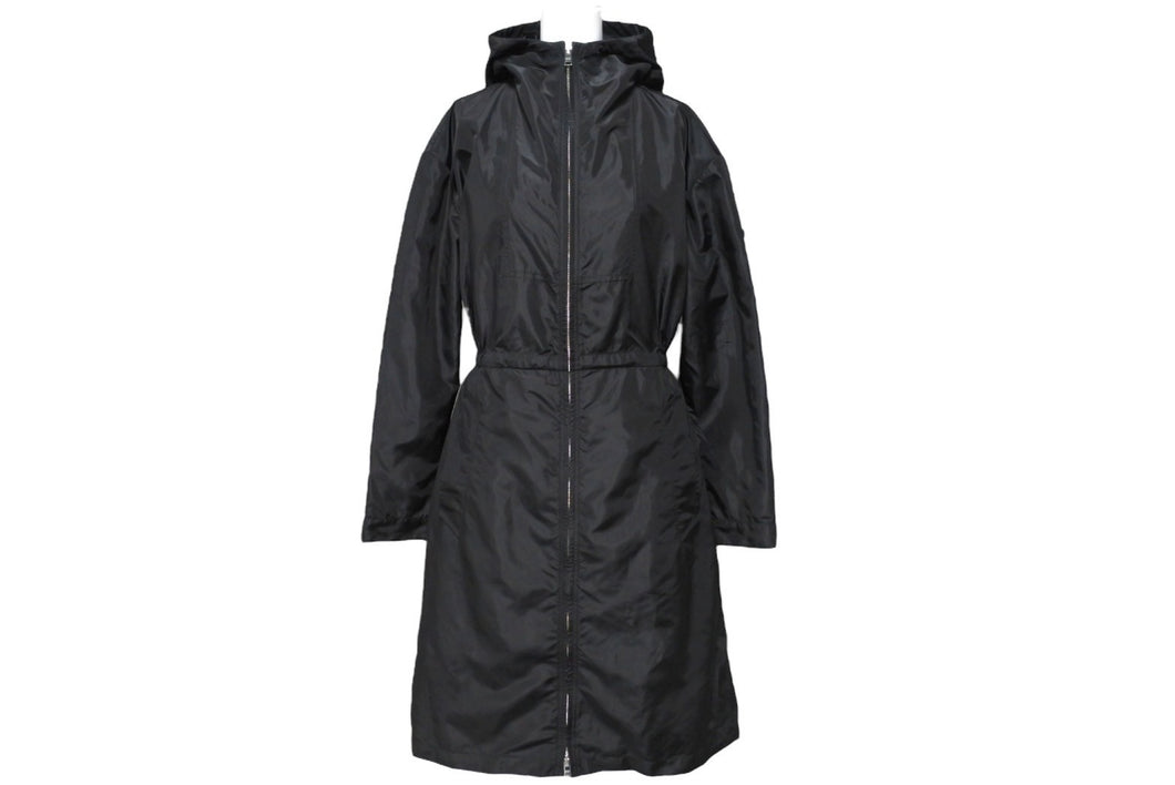 PRADA プラダ トライアングルプレート ロングコート ナイロン 2022 ブラック サイズ36 291788 R201 1060 美品 中古 67432 