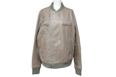 UNDERCOVER アンダーカバー ジップアップ ライダースジャケット ブルゾン リブトリム UC2B4212 ベージュ 3 美品 中古 67433 