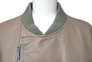 UNDERCOVER アンダーカバー ジップアップ ライダースジャケット ブルゾン リブトリム UC2B4212 ベージュ 3 美品 中古 67433 