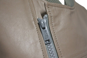 UNDERCOVER アンダーカバー ジップアップ ライダースジャケット ブルゾン リブトリム UC2B4212 ベージュ 3 美品 中古 67433 