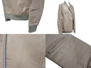 UNDERCOVER アンダーカバー ジップアップ ライダースジャケット ブルゾン リブトリム UC2B4212 ベージュ 3 美品 中古 67433 