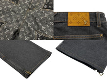 Load image into Gallery viewer, LouisVuitton ルイヴィトン モノグラムフラワーデニムパンツ ジーンズ 23AW RM232 Y92 HPD92W ブラック コットン 美品 中古 67444