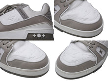 Load image into Gallery viewer, LOUIS VUITTON ルイヴィトン スニーカー LV トレイナー ライン スニーカー VL1210 ホワイト グレー サイズ8 美品 中古 67450