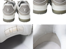 Load image into Gallery viewer, LOUIS VUITTON ルイヴィトン スニーカー LV トレイナー ライン スニーカー VL1210 ホワイト グレー サイズ8 美品 中古 67450