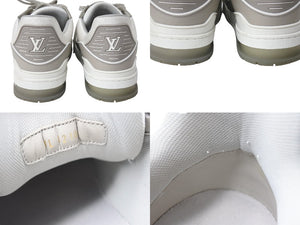 LOUIS VUITTON ルイヴィトン スニーカー LV トレイナー ライン スニーカー VL1210 ホワイト グレー サイズ8 美品 中古 67450