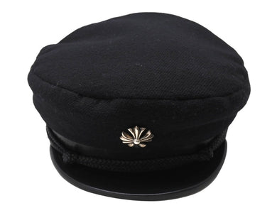 CHROME HEARTS クロムハーツ キャップ ハット CHプラス ブラック ウール レザー サイズM 美品 中古 67452