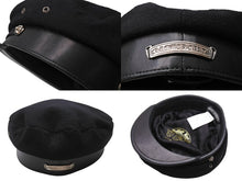 Load image into Gallery viewer, CHROME HEARTS クロムハーツ キャップ ハット CHプラス ブラック ウール レザー サイズM 美品 中古 67452